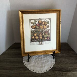 Vtg Robert Furber Twelve Months of Fruit March Framed Print